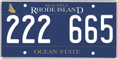 RI license plate 222665