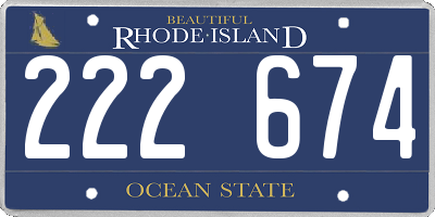 RI license plate 222674