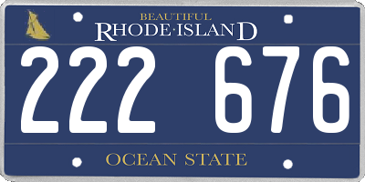 RI license plate 222676
