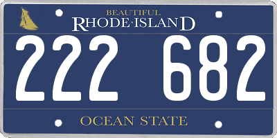 RI license plate 222682