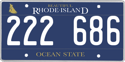 RI license plate 222686