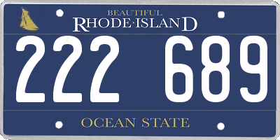 RI license plate 222689