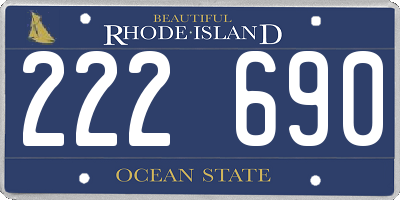 RI license plate 222690