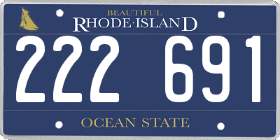 RI license plate 222691