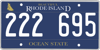 RI license plate 222695