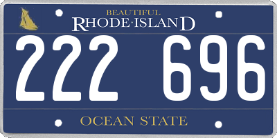 RI license plate 222696