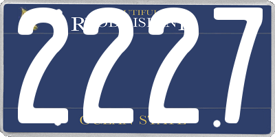 RI license plate 2227