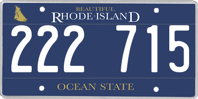 RI license plate 222715