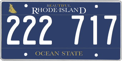 RI license plate 222717