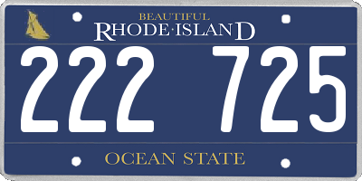 RI license plate 222725