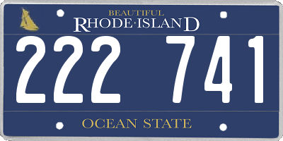RI license plate 222741