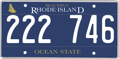 RI license plate 222746