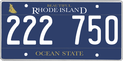 RI license plate 222750