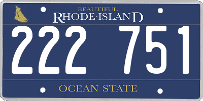 RI license plate 222751