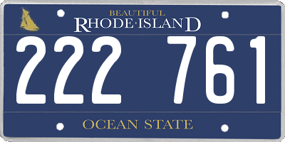 RI license plate 222761
