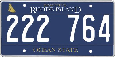 RI license plate 222764
