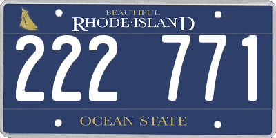 RI license plate 222771