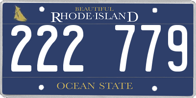 RI license plate 222779