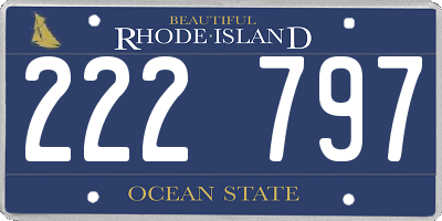 RI license plate 222797