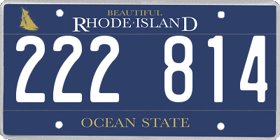 RI license plate 222814