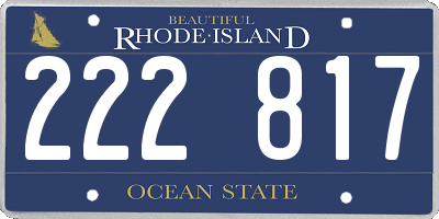 RI license plate 222817