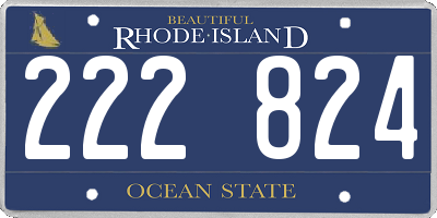 RI license plate 222824
