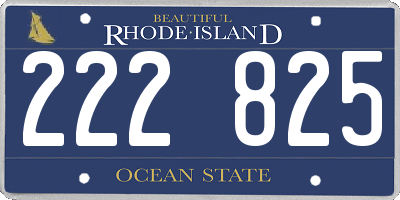 RI license plate 222825