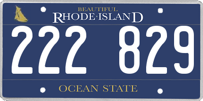 RI license plate 222829