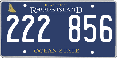 RI license plate 222856