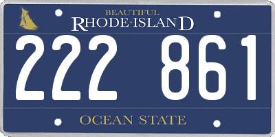 RI license plate 222861