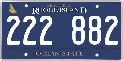 RI license plate 222882
