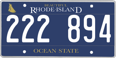 RI license plate 222894