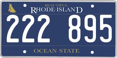 RI license plate 222895