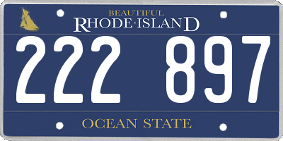 RI license plate 222897