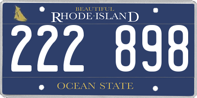 RI license plate 222898