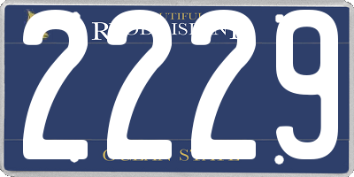 RI license plate 2229