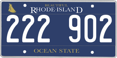 RI license plate 222902
