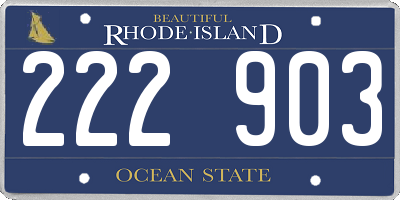 RI license plate 222903
