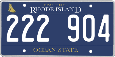 RI license plate 222904