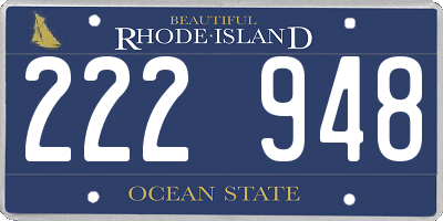 RI license plate 222948