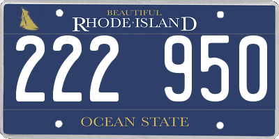 RI license plate 222950