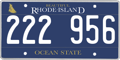 RI license plate 222956