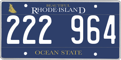 RI license plate 222964