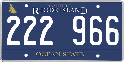 RI license plate 222966