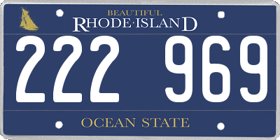 RI license plate 222969