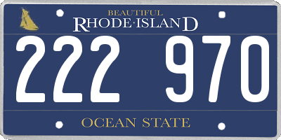 RI license plate 222970