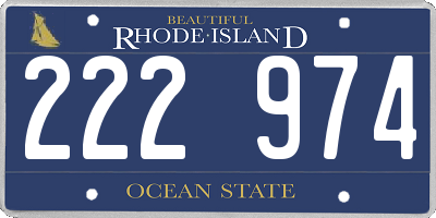 RI license plate 222974