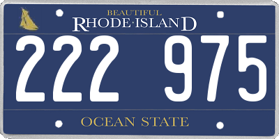 RI license plate 222975
