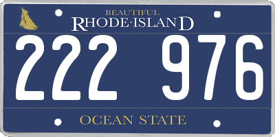 RI license plate 222976