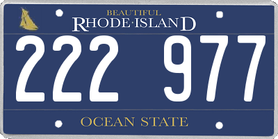 RI license plate 222977